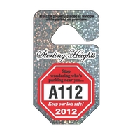 Laminated chrome polyester die cut hang tag.... from ASI 89910 Stouse, LLC /...
