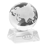 Elegant glass globe paperweight