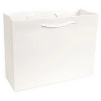 Stone Paper White EuroTote Bag (13" x 5" x 10")