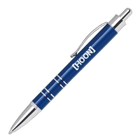 Aluminum click action ballpoint pen with silver accents.... from ASI 40544...