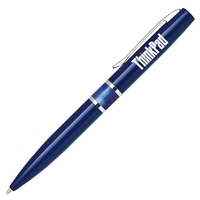 Aluminum, twist action ballpoint pen with chrome accents and enamel body.......