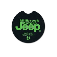 Car coaster made from recycled tire. 2 5/8" diameter.... from ASI 35730...