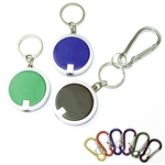 Coaster shape round flashlight key chain