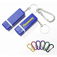 Square shape flashlight with key chain and carabiner... from ASI 74585 Nu...