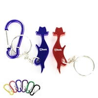 Cat shape bottle opener key chain