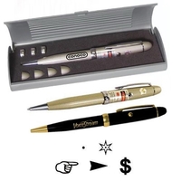 Brass pen with laser pointer, 5 interchangeable business lenses.... from ASI...