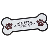 Large bone shaped 30 mil outdoor magnet measuring 5" x 2"... from ASI 92980...