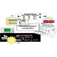 Household battery tester with color display and strong flexible plastic...