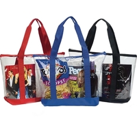 Clear PVC zipper top tote bag. 600 denier poly bottom.... from ASI 30112 ACE...