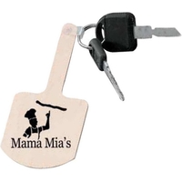 Pizza paddle shaped wooden key tag.... from ASI 53530 ZZ OLD/Drop - Falcon...