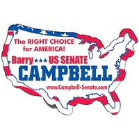 Political Magnet - United States Shape approximately 3.5" x 2.34" -... from...