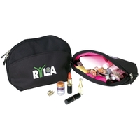 Cosmetic bag made of micro fiber and two-tone nylon.... from ASI 57702...