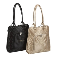 Vertical laptop tote. Made of quilted satin.... from ASI 57702 GoodHopeBags,...