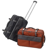 Rolling luggage made of Napa leather and fine-weave nylon.... from ASI 57702...