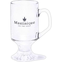 Clear glass footed coffee mug, 10 oz.... from ASI 51759 ZZ OLD - Edwards...