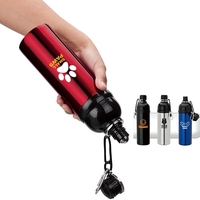 24 oz steel pet water bottle, 2 5/8" x 10 3/8"... from ASI 67866...