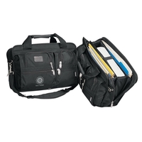 Heavy-duty nylon brief/computer case with 3 dividers in main compartment.......