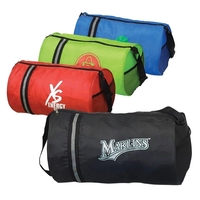 Sports duffel with mesh pocket on the side and adjustable shoulder... from...