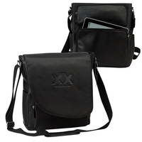 Messenger bag made of NAPA leather with padded zip pocket for... from ASI...