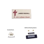 1 1/2" x 3" Laser engraved name badge