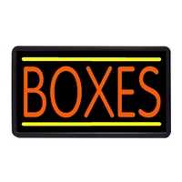 Boxes 13" x 24" Simulated Neon Sign