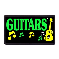 13" x 24" guitars simulated neon sign.... from ASI 30442 Above & Beyond...