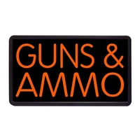 13" x 24" guns and ammo simulated neon sign.... from ASI 30442 Above & Beyond...