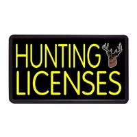 13" x 24" hunting licenses simulated neon sign.... from ASI 30442 Above &...