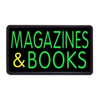 13" x 24" magazines and books simulated neon sign.... from ASI 30442 Above &...