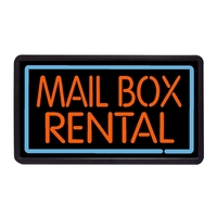 13" x 24" mail box rental simulated neon sign.... from ASI 30442 Above &...