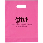 Breast Cancer Awareness Pink Frosted Die Cut Bag - Flexo Ink