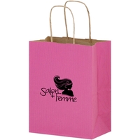 8" x 4 3/4" x 10 1/2" Kraft paper shopping back... from ASI 35290 American Ad...