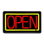 13" x 24" Simulated Neon Sign - Open/Closed/Hours
