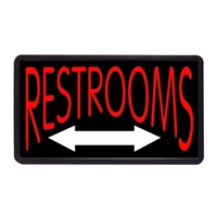 13" x 24" Simulated Neon Sign - Restrooms