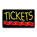 Tickets 13" x 24" Simulated Neon Sign