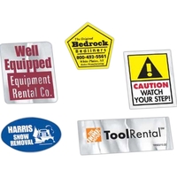 Clear Poly High Tack Aggressive Adhesive Face Square Corner