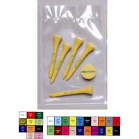 Value Poly Bag Pack w/ Five 2 1/8" Tees & 1 Marker
