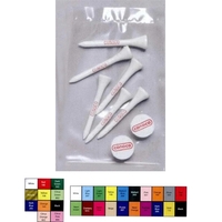 Golf Tee Poly Bag Value Combination Pack with 6 2 1/8"... from ASI 63500...