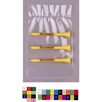 Golf tee value poly bag with three 2 3/4" golf tees.... from ASI 63500 Jomar...