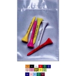 Golf Tee Poly Bag Combo Pack with five 2 1/8" Golf Tees