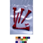 Golf Tee Poly Bag Combo Pack with Five 2 1/8" Tees & Marker