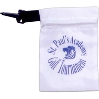 Nylon zipper golf pouch filled with tees and ball markers and... from ASI...