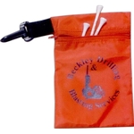 Golf Zipper Pouch w/ Six 2 3/4" Tees & 3 Markers