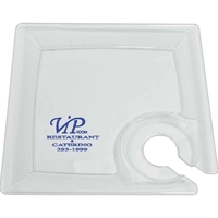 Clear plastic square cocktail plate. BPA free.... from ASI 88200 TK Sorg's -...
