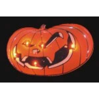 Custom scary pumpkin shape flash lapel pin with flashing light.... from ASI...