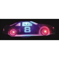 Custom racing car shape flash lapel pin and attractive flashing light.......
