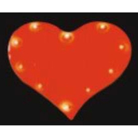 Custom heart shape flash lapel pin with flashing light.... from ASI 36988...