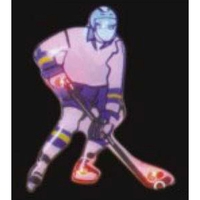 Custom hockey player shape flash lapel pin and attractive flashing light.......