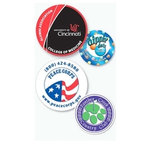 Magnet 30 mil - round. Digital 4-color process print; size 2.25"... from ASI...