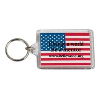 Acrylic key chain with United States flag inside.... from ASI 52710 Lincoln...